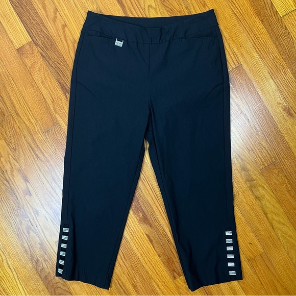 Lulu-B Pants - Lulu B Black Capri w/ Rhinestone Detail